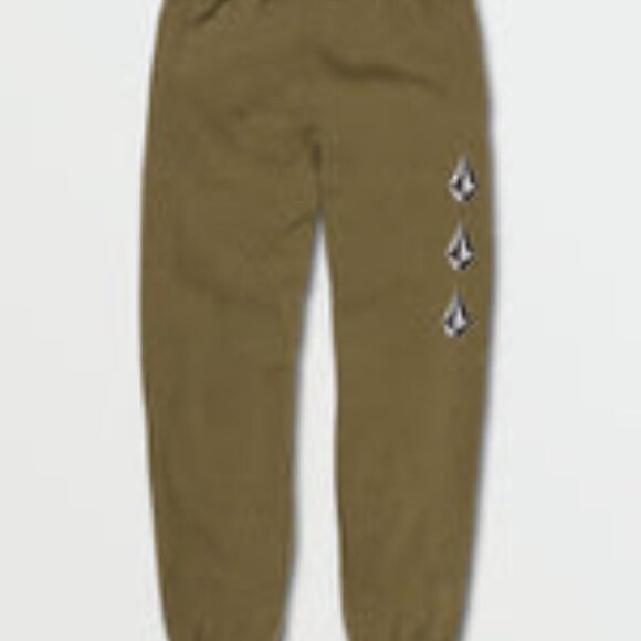 Volcom Iconic Stone Olive Fleece Pants - Picture 1 of 1
